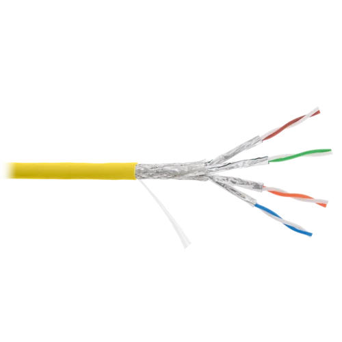 Кабель NIKOLAN S/FTP 4 пары, Кат.7а (Класс Fа), тест по ISO/IEC, 1000МГц, одножильный, BC (чистая медь), 23AWG (0,58мм), внутренний, LSZH нг(А)-HFLTx,